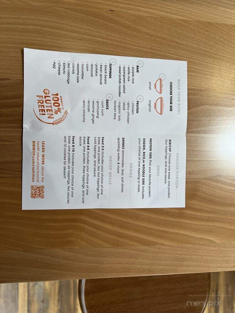 BIBIBOP Asian Grill - Chicago, IL menu_pic