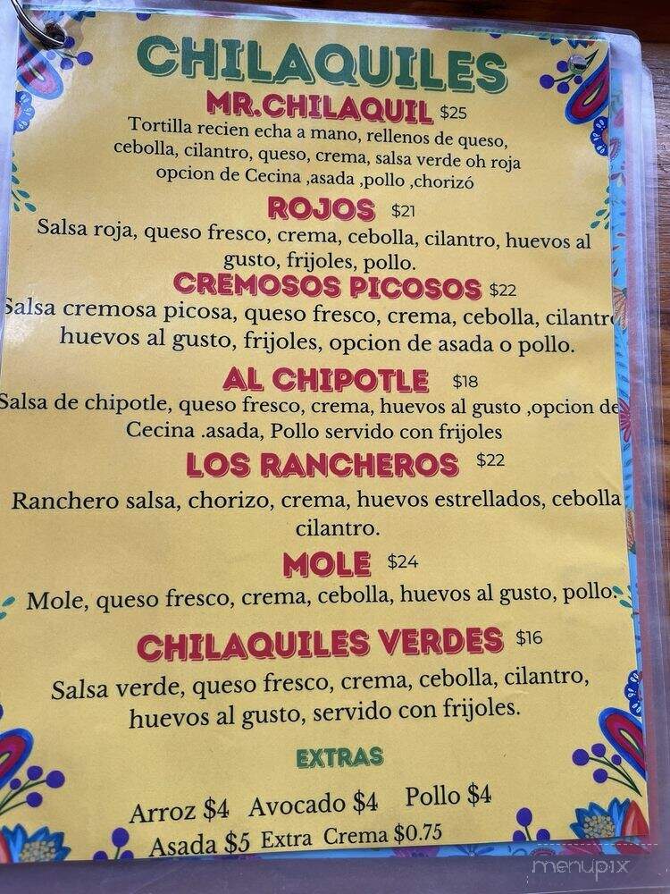 Mr. Chilaquil - Chicago, IL menu_pic