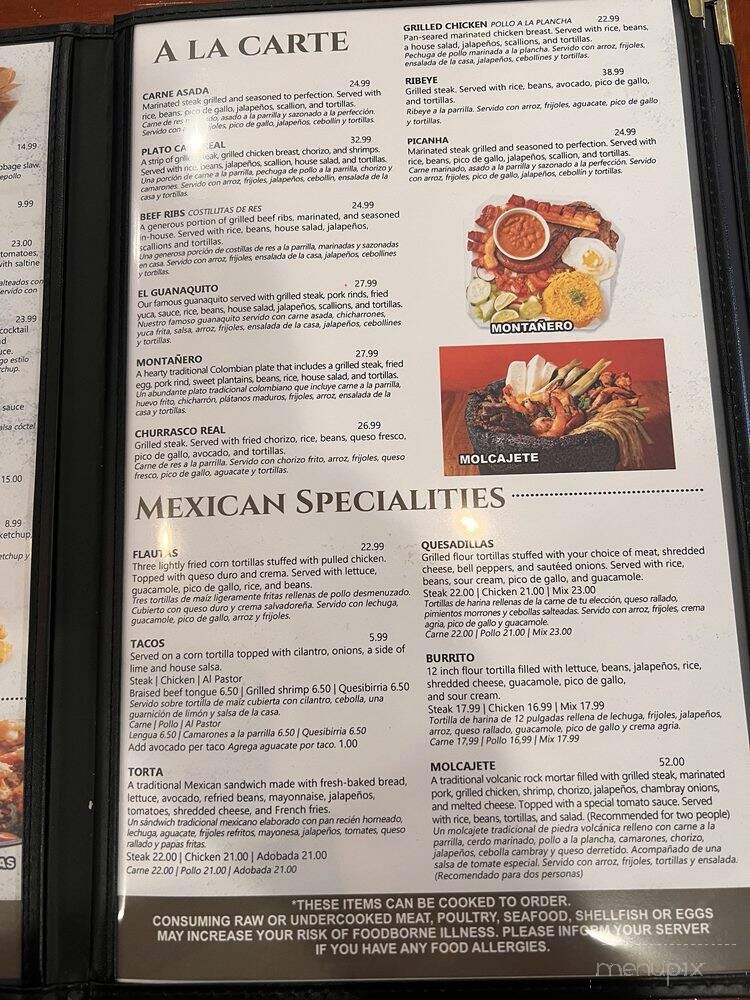 Casa Real Restaurant & Bar - Nantucket, MA menu_pic