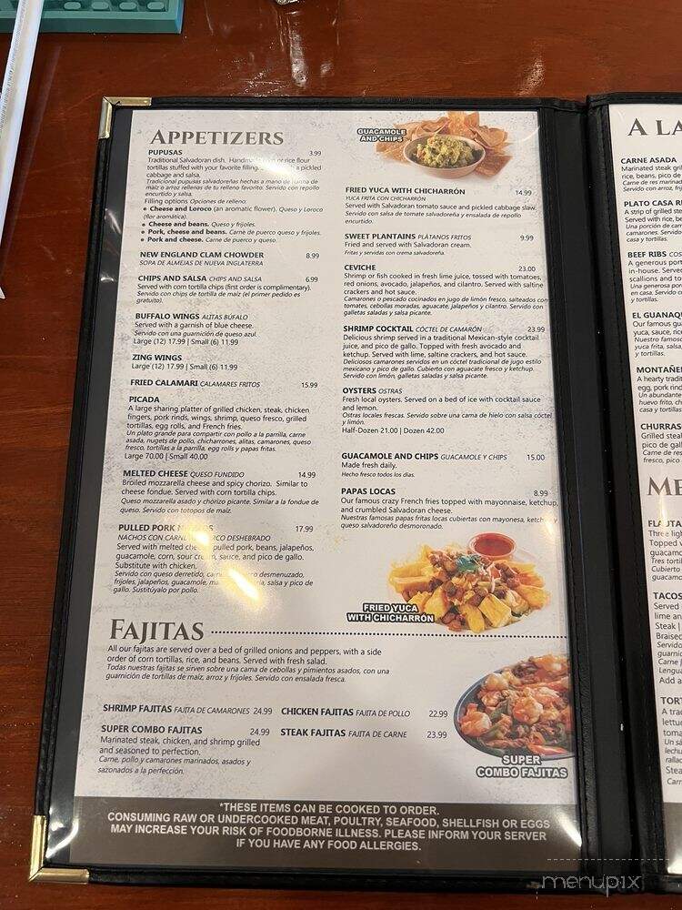 Casa Real Restaurant & Bar - Nantucket, MA menu_pic