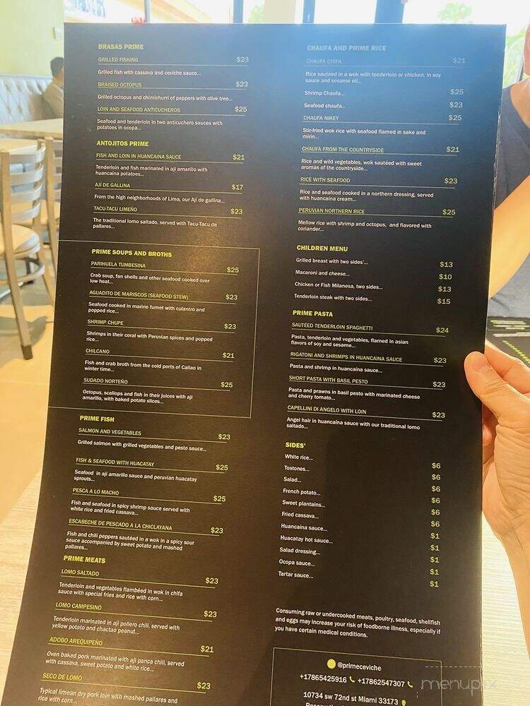 Ceviche Prime - Miami, FL menu_pic