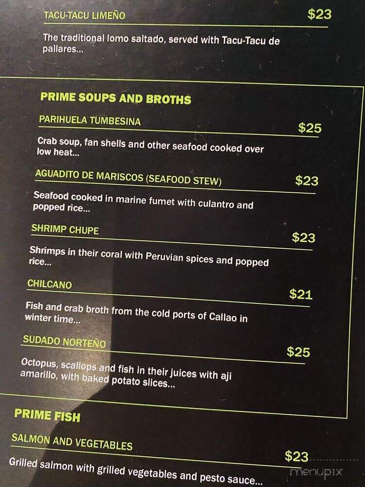 Ceviche Prime - Miami, FL menu_pic