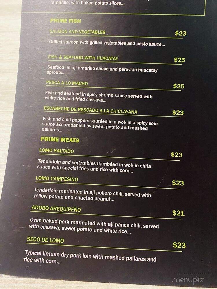 Ceviche Prime - Miami, FL menu_pic