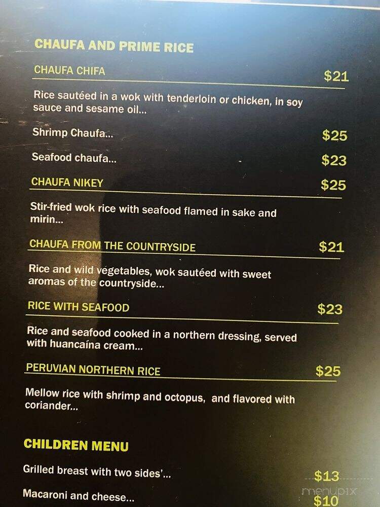 Ceviche Prime - Miami, FL menu_pic