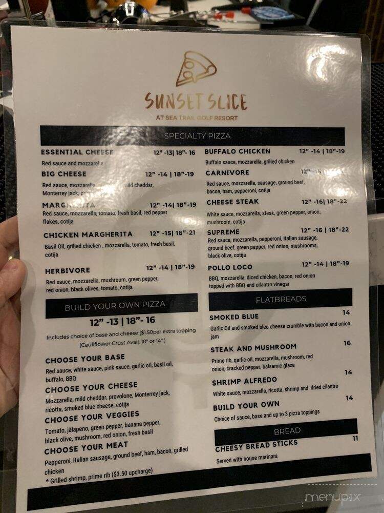 55 Bistro Bar & Sunset Slice - Sunset Beach, NC menu_pic