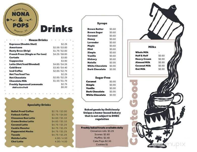 Nona & Pops - Wagener, SC menu_pic
