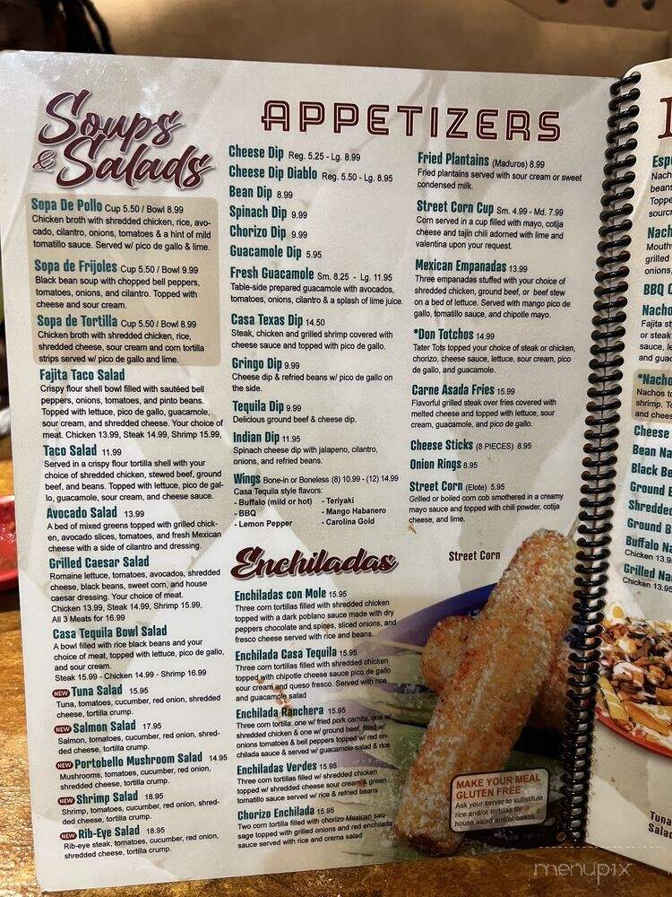 Casa Tequila - Rock Hill, SC menu_pic