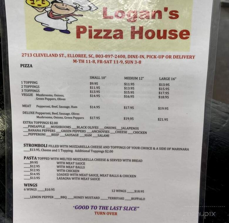 Little Logan's Pizza House - Saint Matthews, SC menu_pic