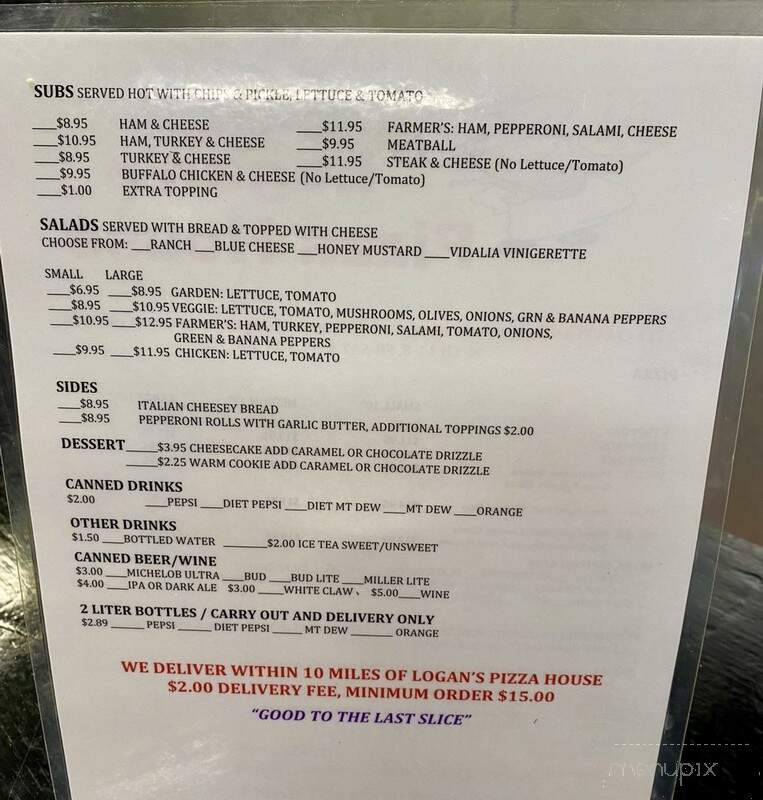 Little Logan's Pizza House - Saint Matthews, SC menu_pic