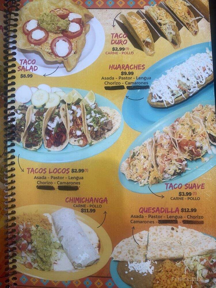 Tacos Loco and Grill - West Columbia, SC menu_pic