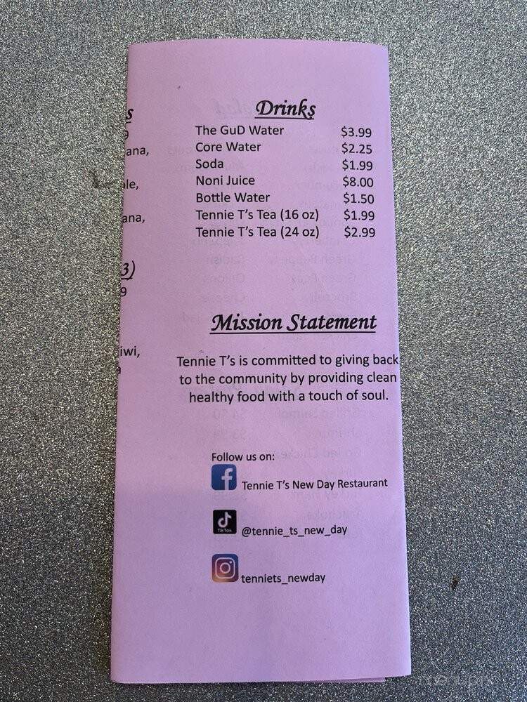 Tennie T's New Day - Petersburg, VA menu_pic