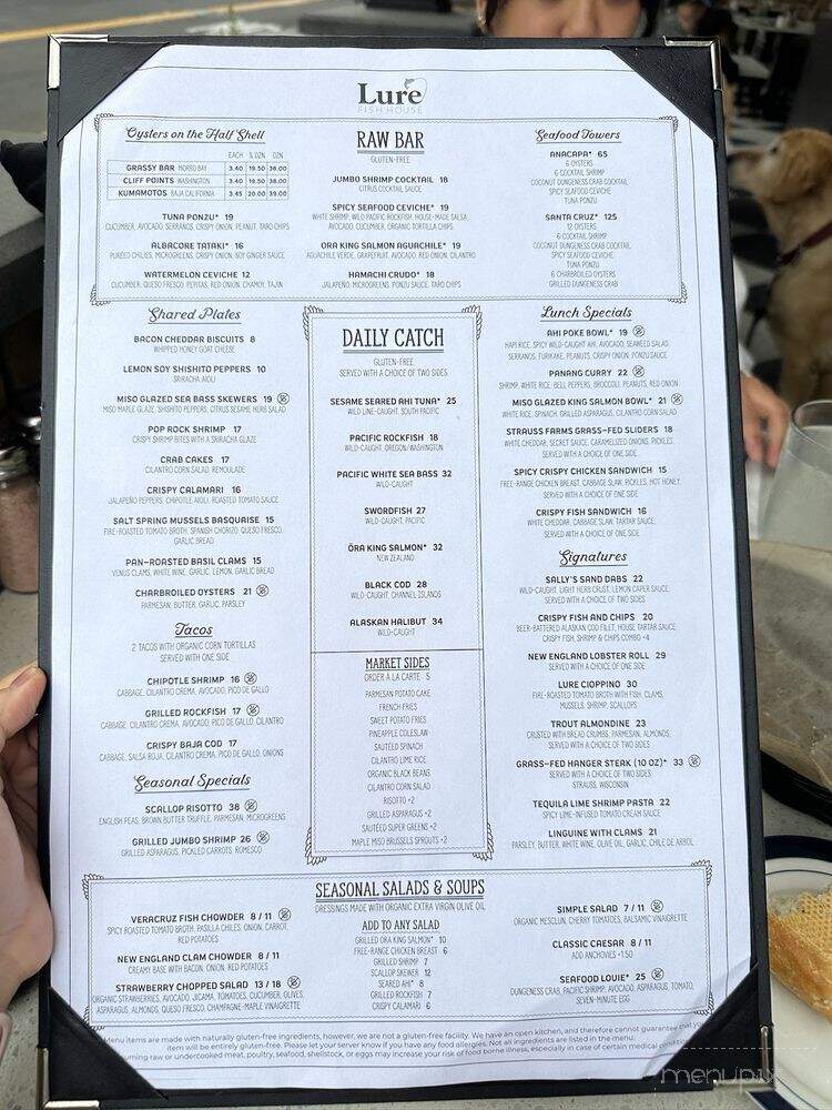 Lure Fish House - San Luis Obispo, CA menu_pic