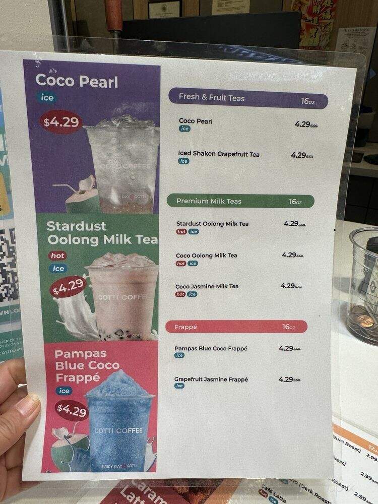 Cotti Coffee - Pearl City, HI menu_pic