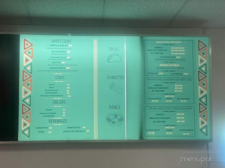 El Azul Taqueria - Honolulu, HI menu_pic