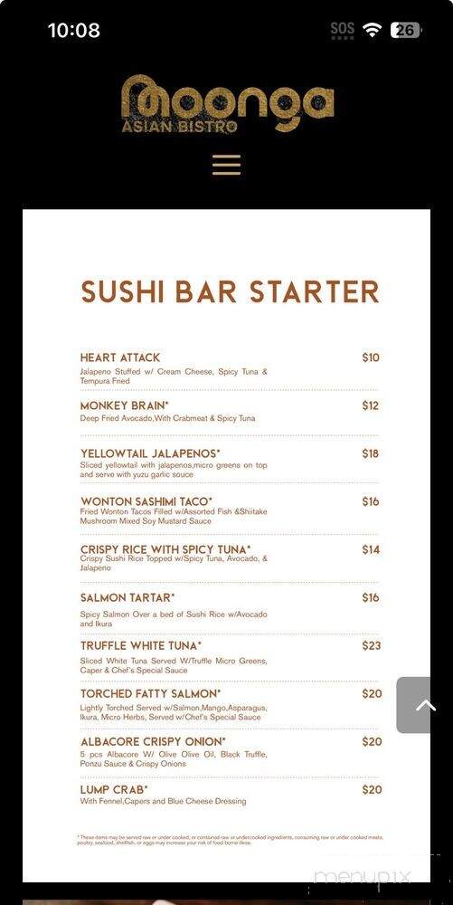 Moonga Asian Bistro - Kaneohe, HI