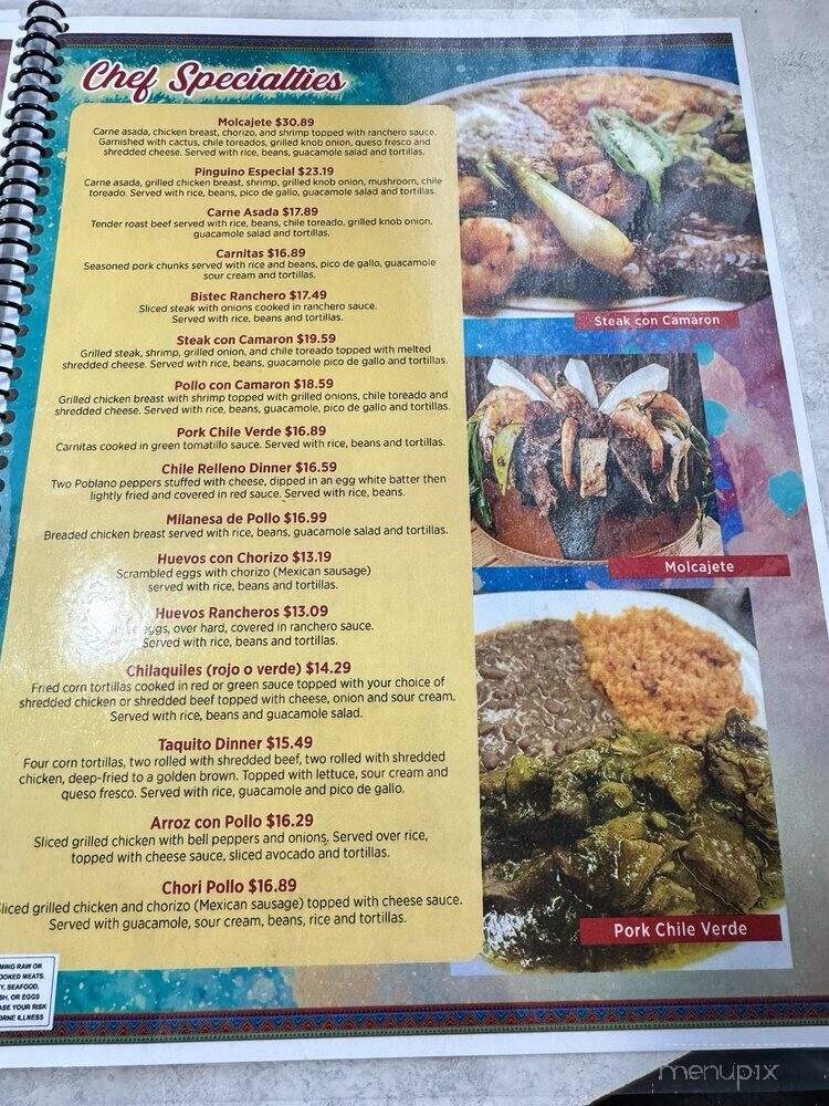 Los Pinguinos - Saint Clair, MI menu_pic