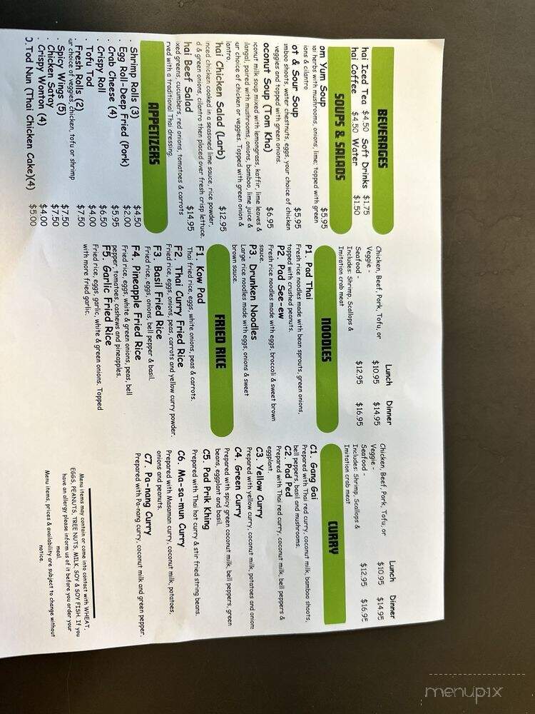 Zaab Thai - Lapeer, MI menu_pic