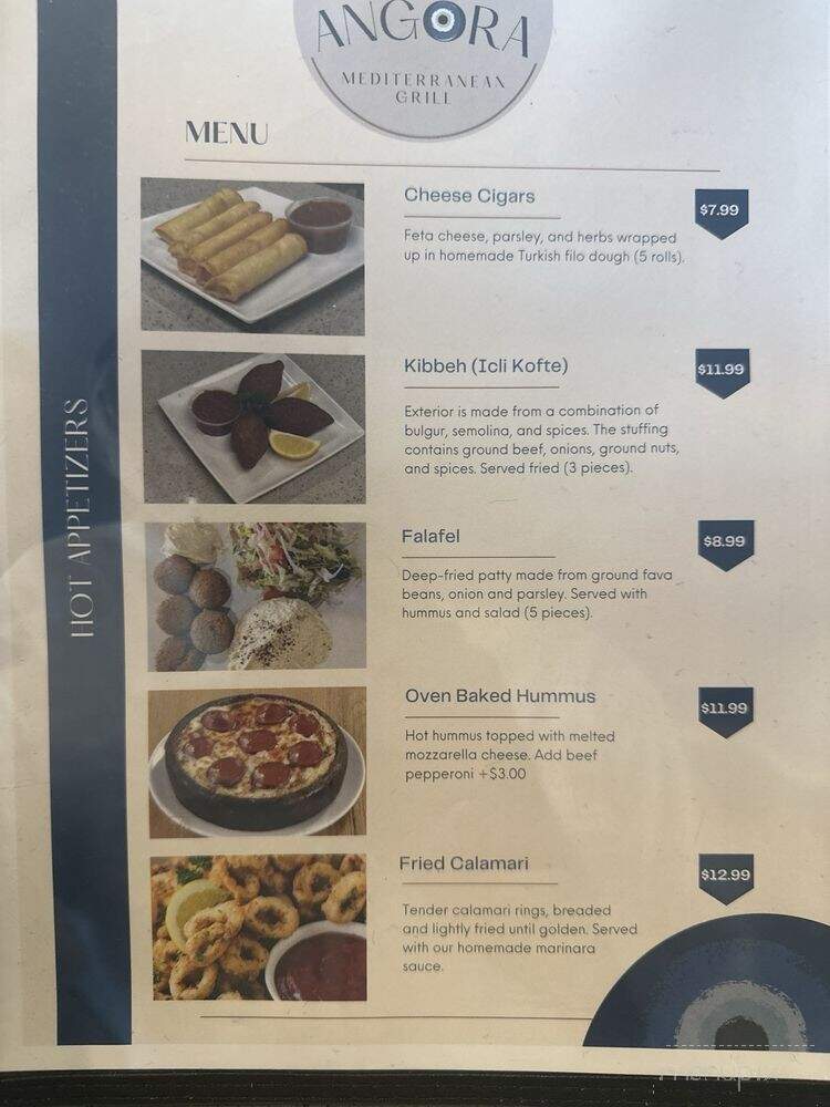 Angora Mediterranean Grill - Tampa, FL menu_pic