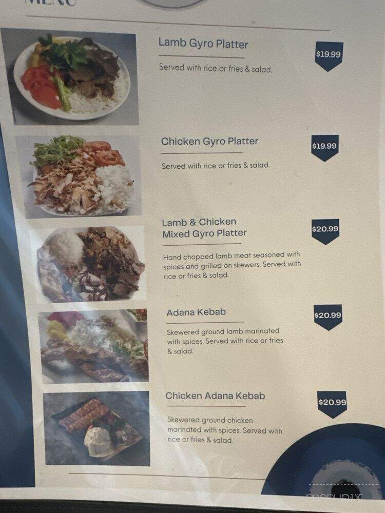 Angora Mediterranean Grill - Tampa, FL menu_pic