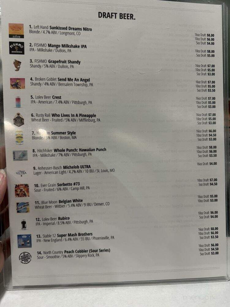 The Public House On Jared - DuBois, PA menu_pic