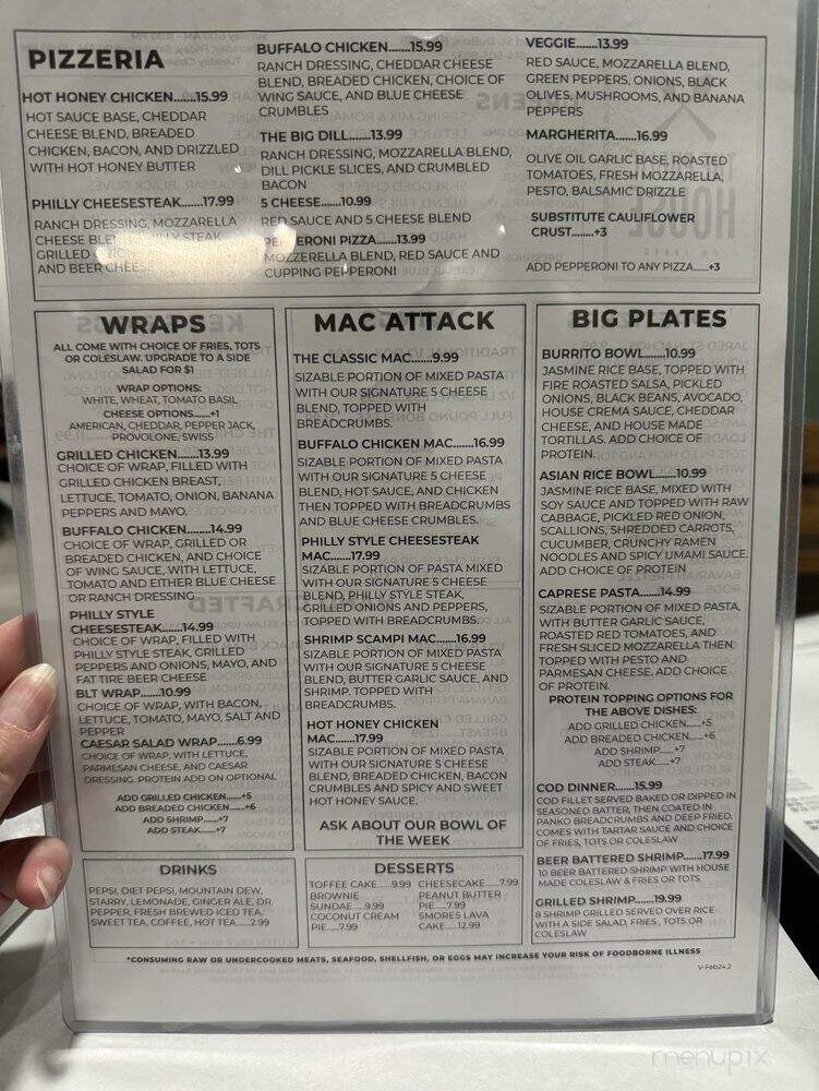 The Public House On Jared - DuBois, PA menu_pic