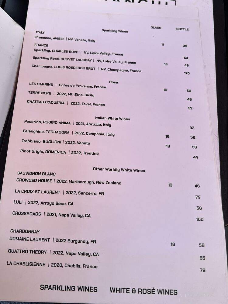 Osteria Bianchi - Kansas City, MO menu_pic