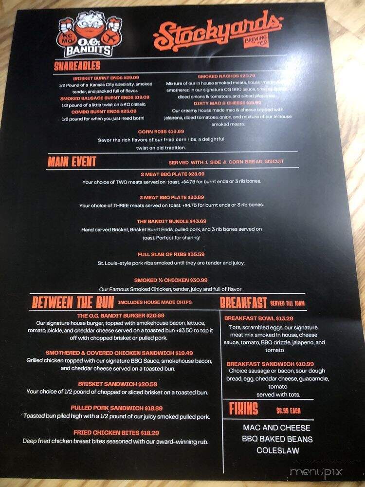 Stockyards Brewing - Kansas City, MO menu_pic