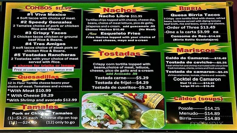 Rey De Oros Taqueria - Kansas City, MO menu_pic