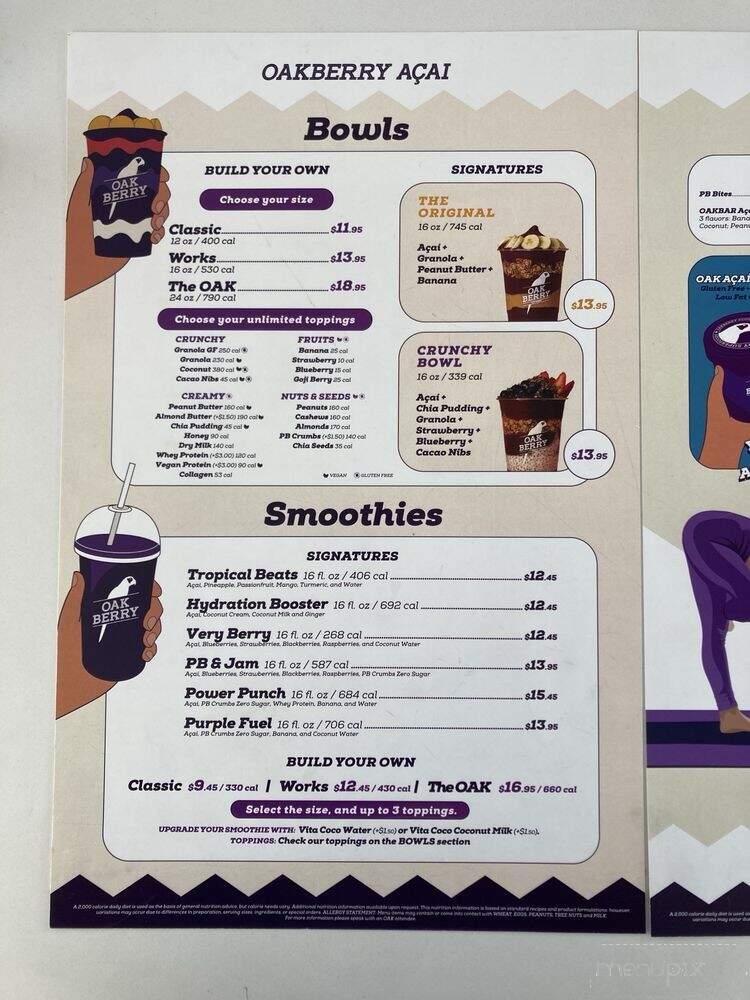 Oakberry Acai - Encino, CA menu_pic