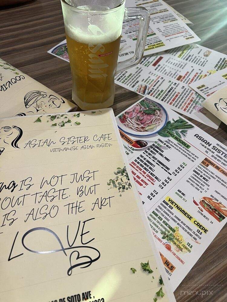 Asian Sisters Cafe - Canoga Park, CA menu_pic