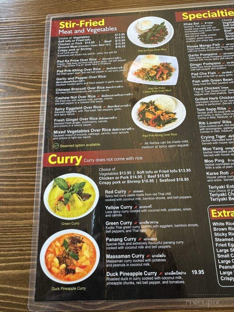 Northern Thai Cuisine - Los Angeles, CA menu_pic