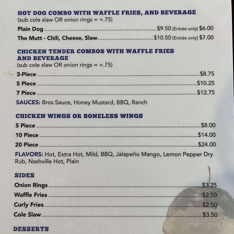 Rodgers Bros - Cullowhee, NC menu_pic