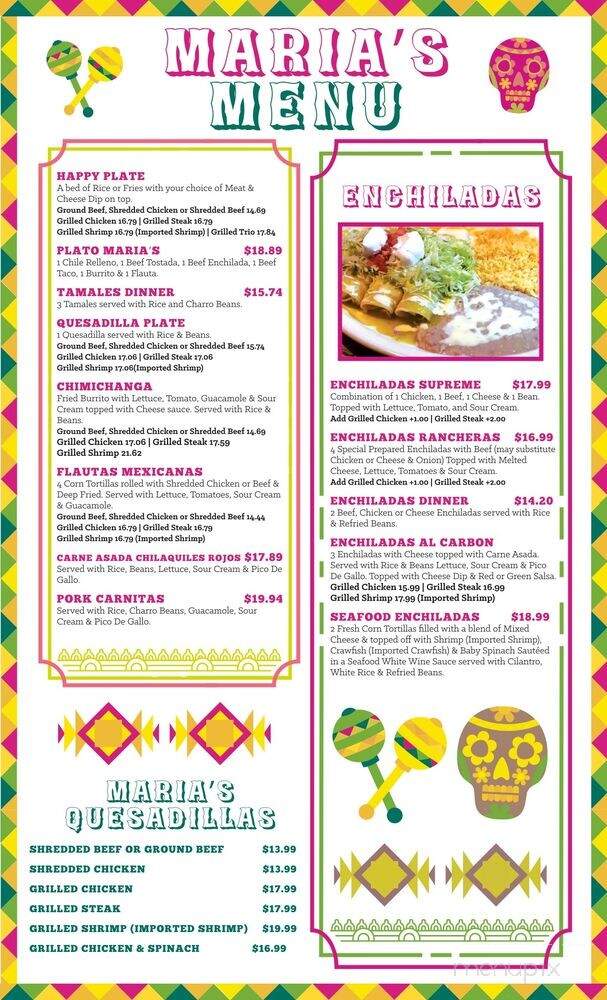 Maria's Mexican Cuisine - Katy, TX menu_pic
