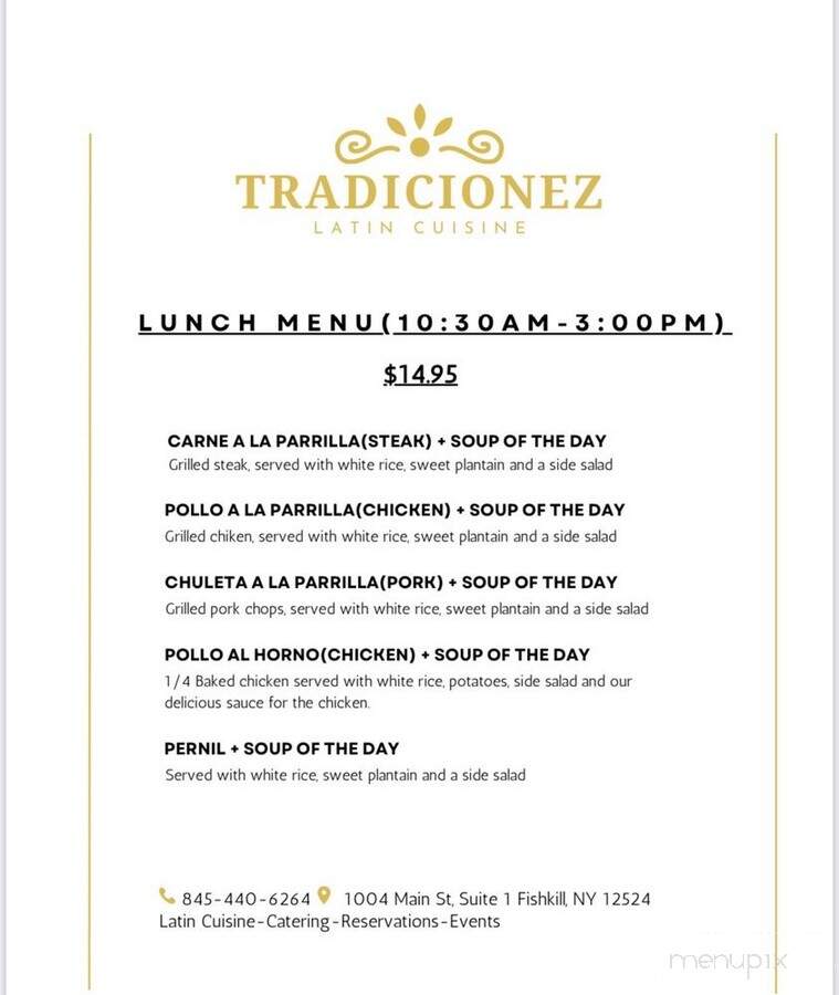 Tradicionez - Fishkill, NY menu_pic