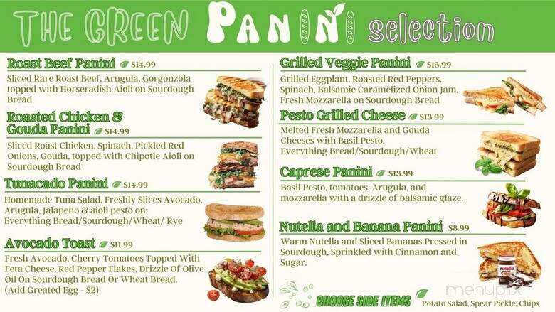 The Green Panini - Miramar Beach, FL menu_pic