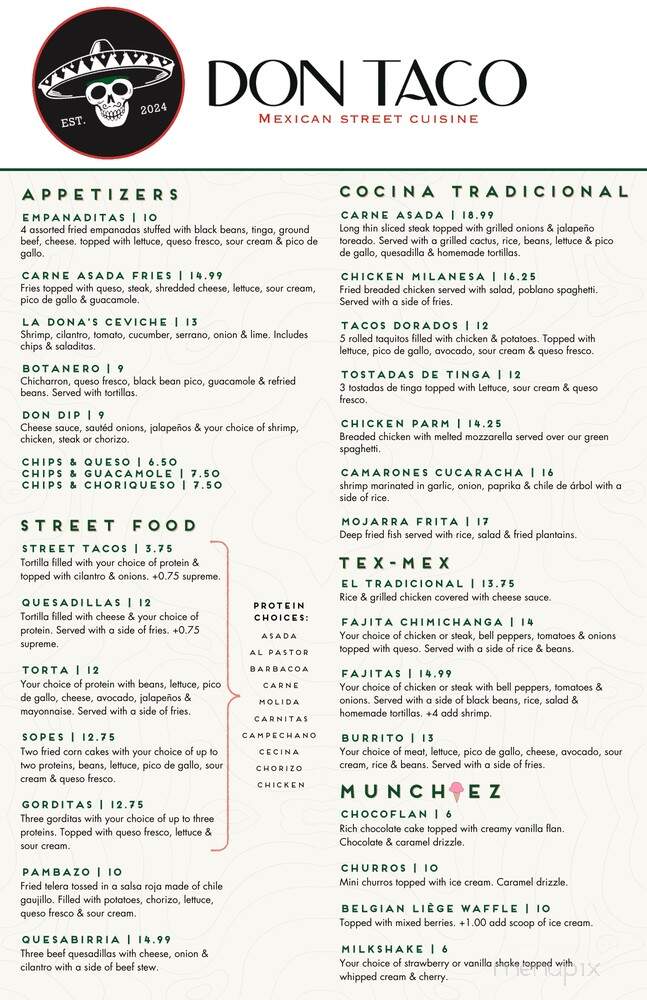 Don Taco - Lexington, KY menu_pic