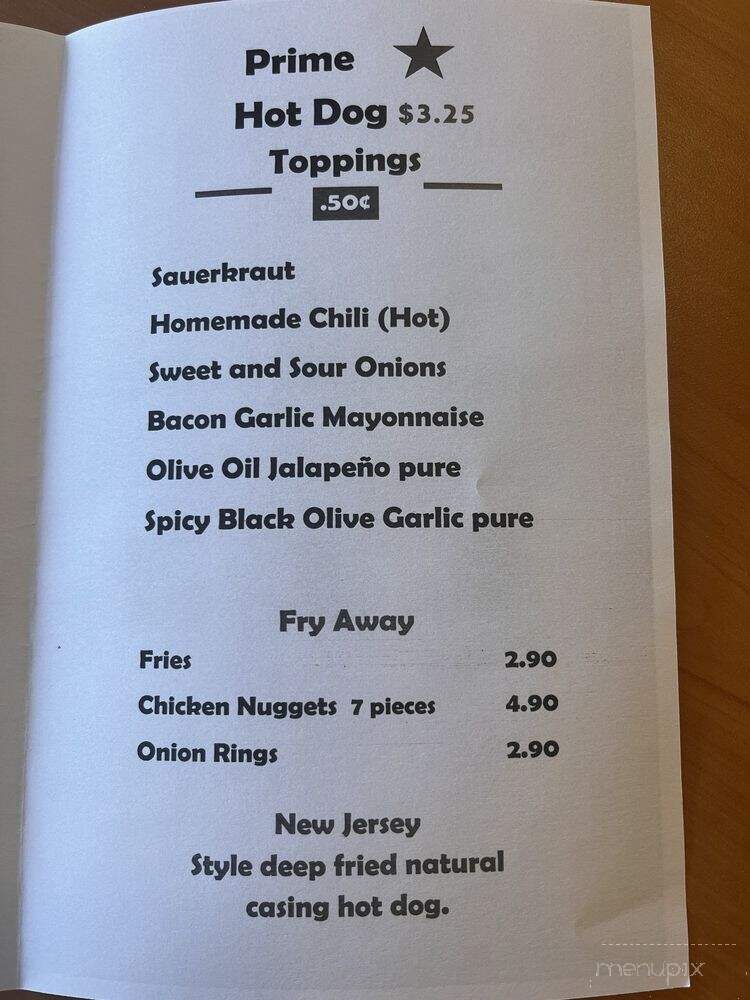 Prime Hot Dog and Sub - Pompton Lakes, NJ menu_pic