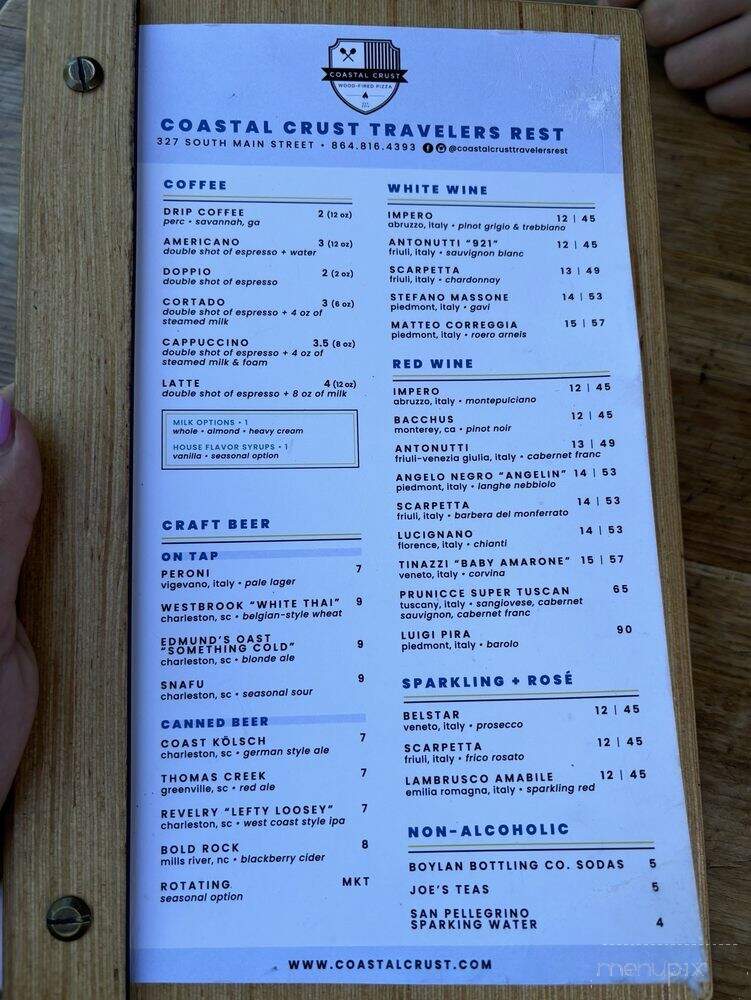 Coastal Crust - Travelers Rest, SC menu_pic