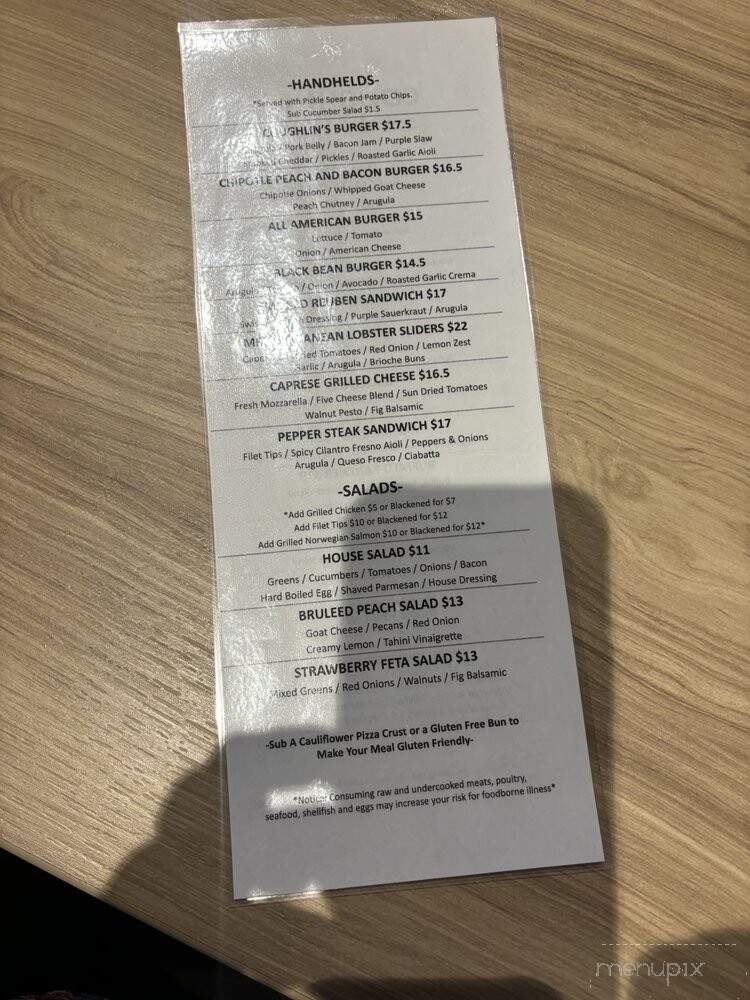 Coughlin's Law Kitchen & Brew Pub - Pittsburgh, PA menu_pic