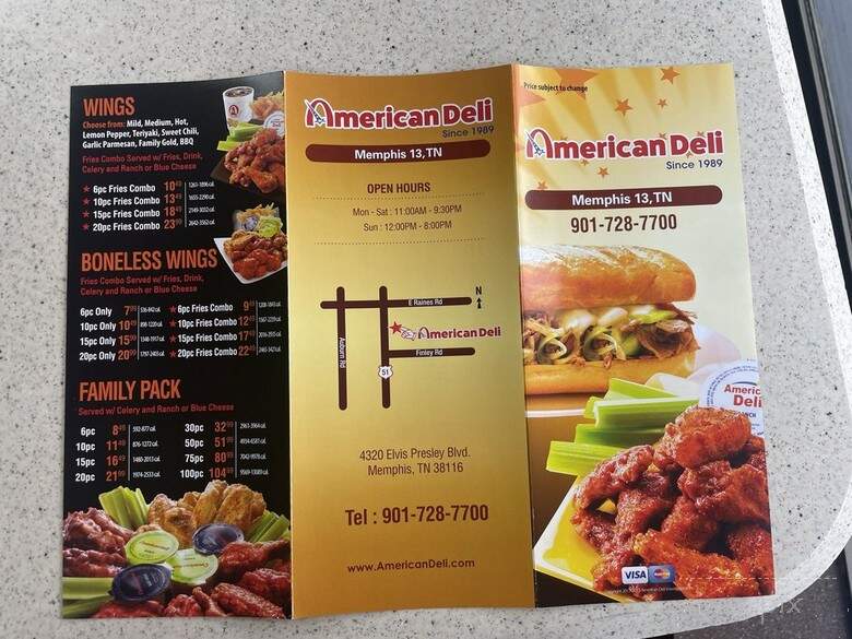 American Deli - Memphis, TN menu_pic