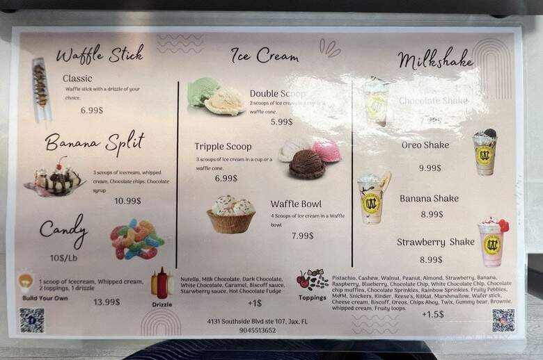 Waffle & Ice Cream - Jacksonville, FL menu_pic