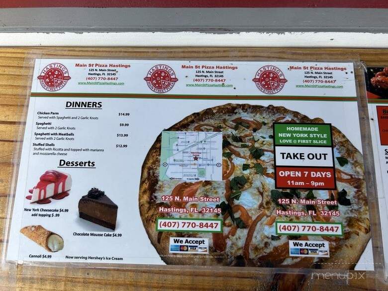 Main Street Pizza - Hastings, FL menu_pic