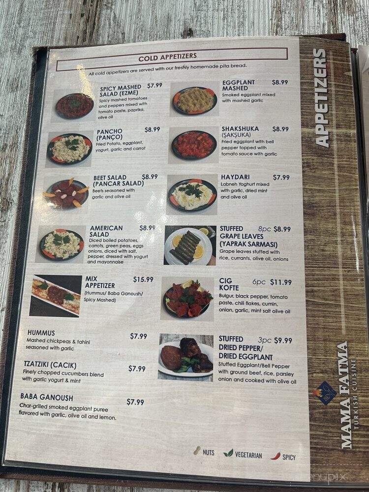 Mama Fatma - Mississauga, ON menu_pic
