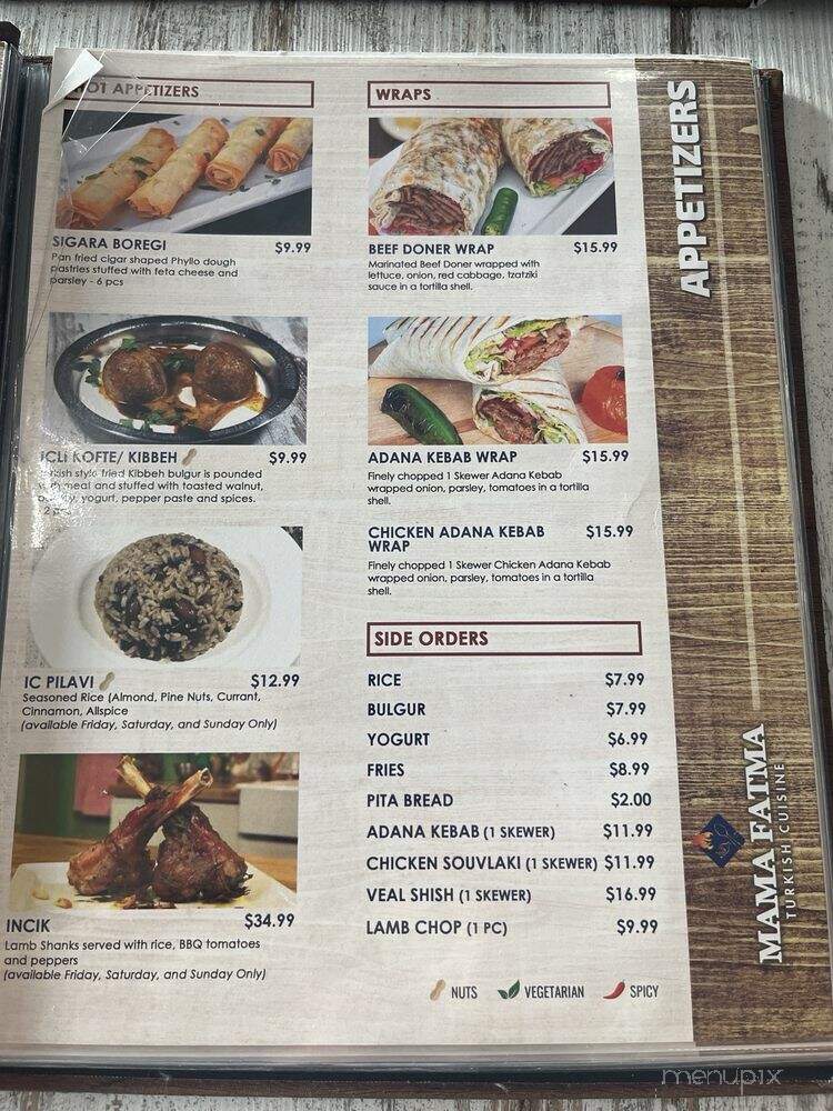 Mama Fatma - Mississauga, ON menu_pic