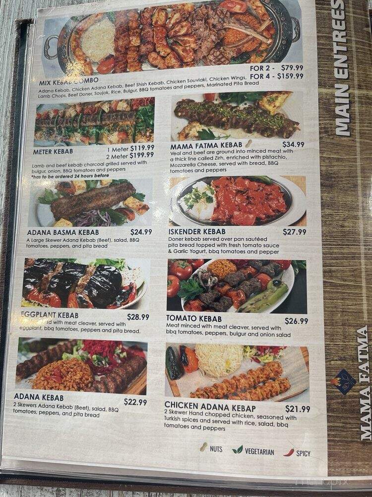 Mama Fatma - Mississauga, ON menu_pic