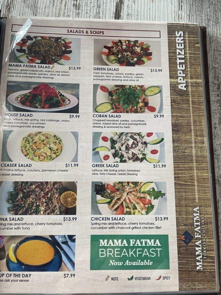 Mama Fatma - Mississauga, ON menu_pic