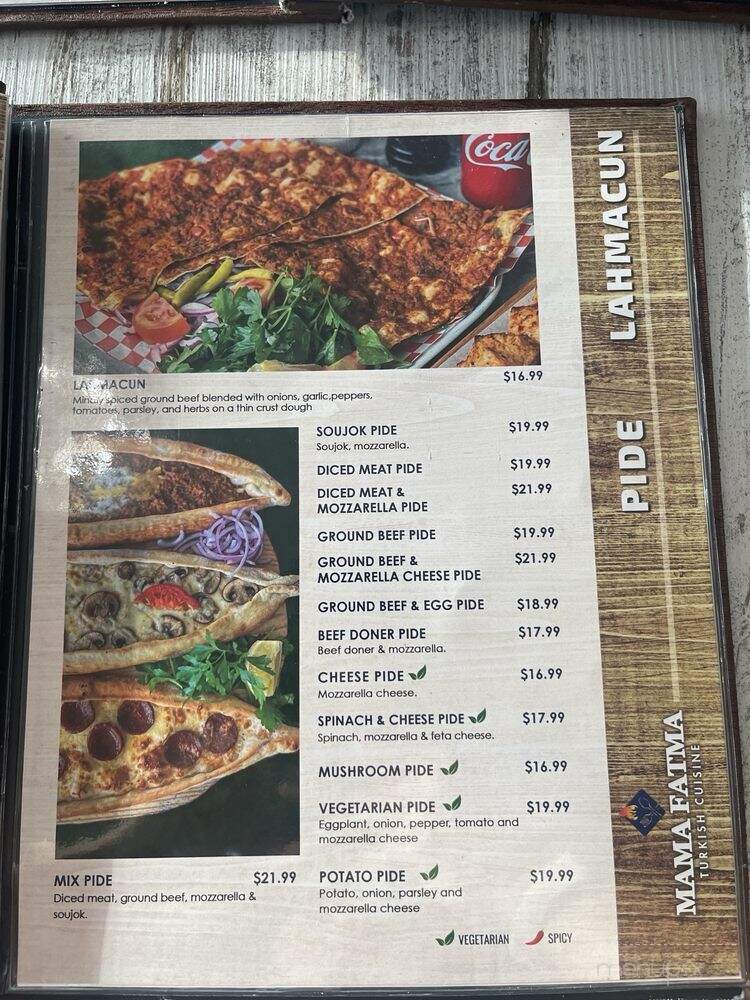 Mama Fatma - Mississauga, ON menu_pic