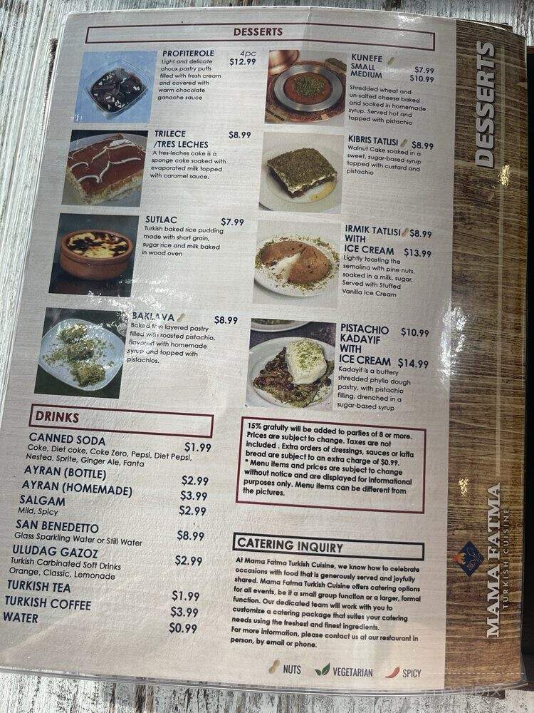 Mama Fatma - Mississauga, ON menu_pic