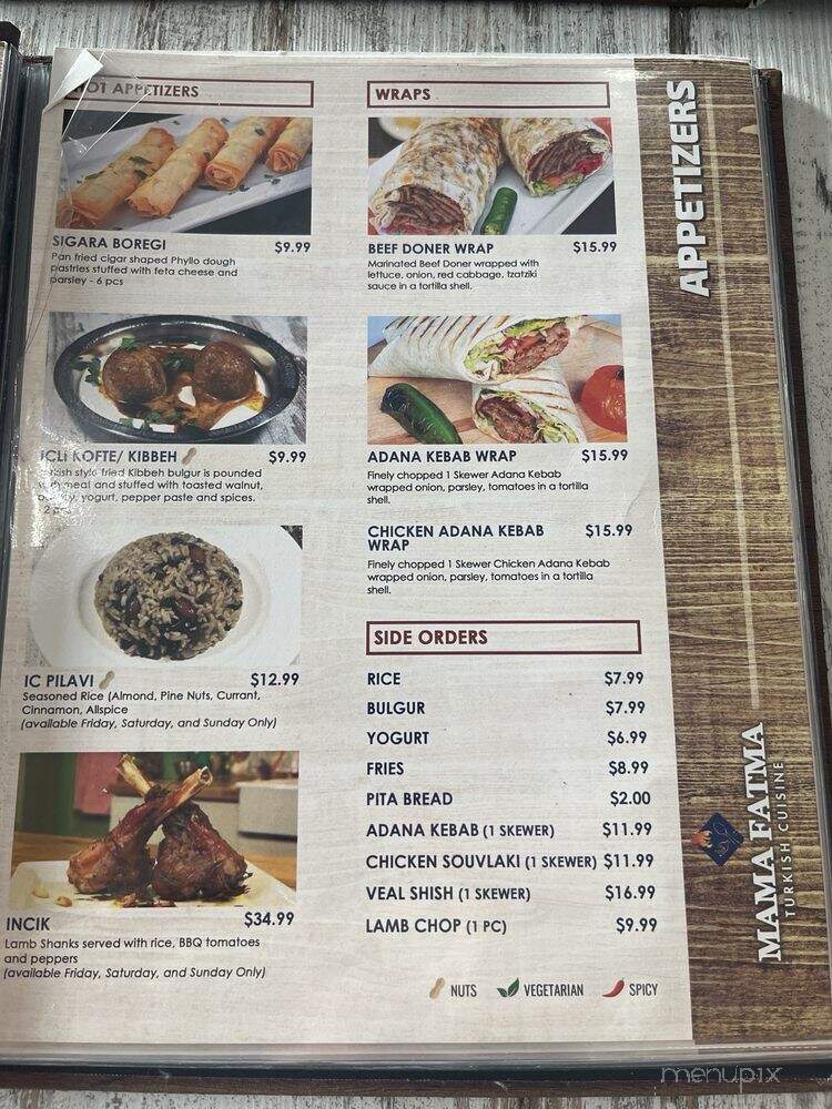 Mama Fatma - Mississauga, ON menu_pic