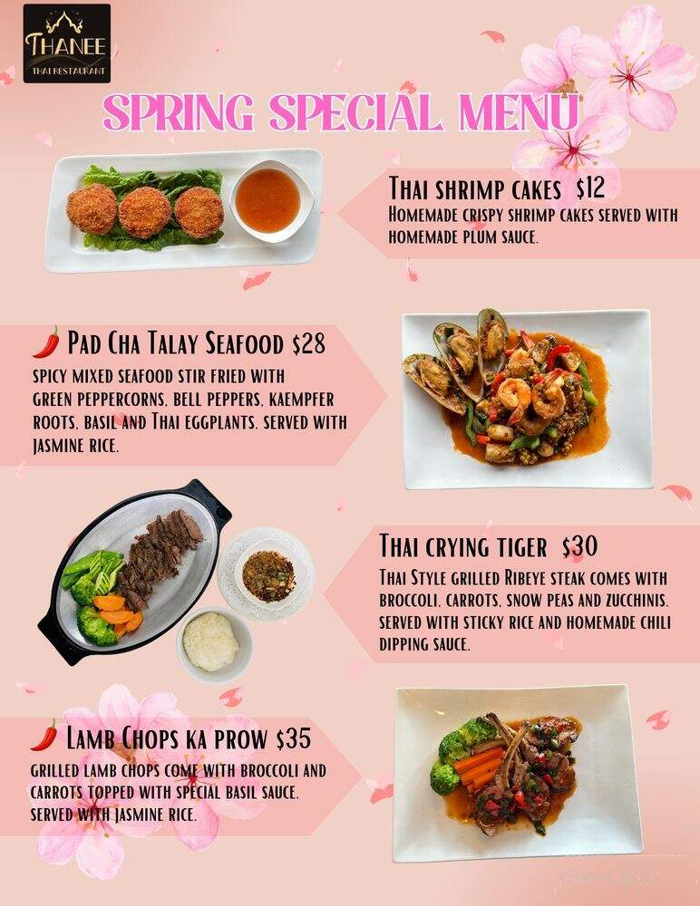 Thanee Thai - Scotch Plains, NJ menu_pic